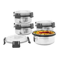 Durable Stainless Steel Microwave Safe Containers With Lid For Kitchen Food Storage Pack Of 4-thumb4