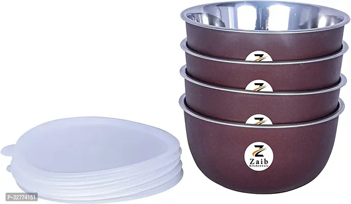 Durable Stainless Steel Microwave Safe Containers With Lid For Kitchen Food Storage Pack Of 4-thumb3