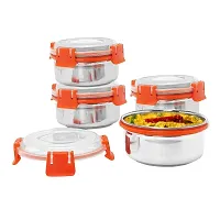 Durable Stainless Steel Microwave Safe Containers With Lid For Kitchen Food Storage Pack Of 4-thumb4