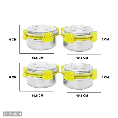 Durable Stainless Steel Microwave Safe Containers With Lid For Kitchen Food Storage Pack Of 4-thumb4