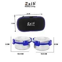 Zaib Capsule Lunch Box For Kids And School 100% Airtight Steel Each 300Ml Stainless Steel Container-thumb1