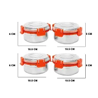 Durable Stainless Steel Microwave Safe Containers With Lid For Kitchen Food Storage Pack Of 4-thumb3