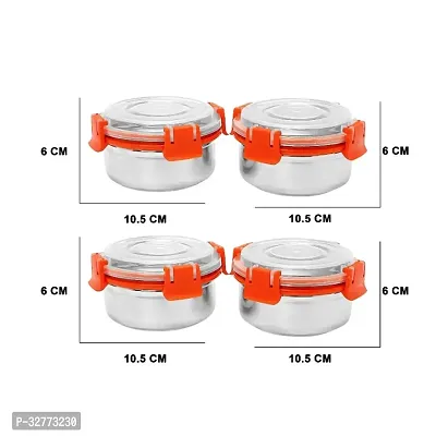 Durable Stainless Steel Microwave Safe Containers With Lid For Kitchen Food Storage Pack Of 4-thumb4