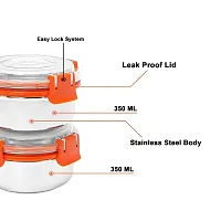 Durable Stainless Steel Microwave Safe Containers With Lid For Kitchen Food Storage Pack Of 4-thumb2