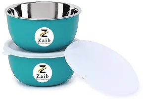 Durable Stainless Steel Microwave Safe Containers With Lid For Kitchen Food Storage Pack Of 2-thumb1