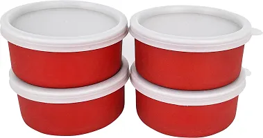 Durable Stainless Steel Microwave Safe Containers With Lid For Kitchen Food Storage Pack Of 4-thumb2