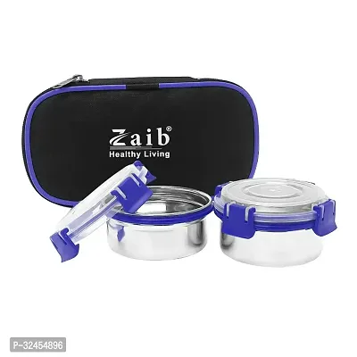 Zaib Capsule lunch box for kids and school 100% airtight steel each 300ml stainless steel container-thumb0