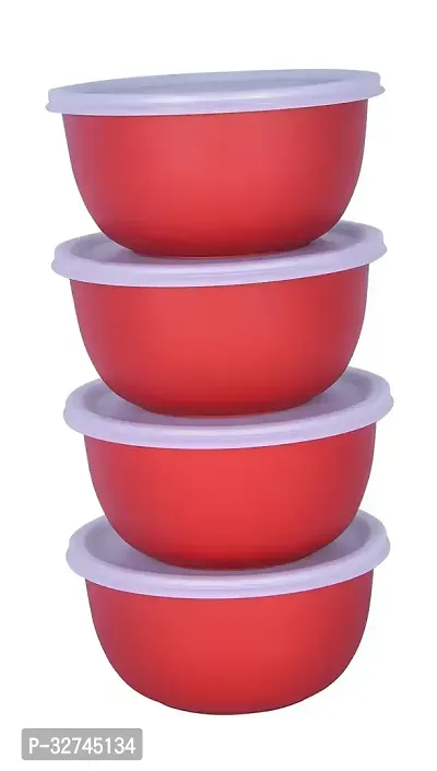 Zaib Microwave Safe Euro Bowl With Lid For Kitchen Food Storage Set Of 4 (500 Ml)-thumb2