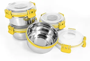 Multipurpose Stainless Steel Jars for Lunch Box and Mixing Bowl Food Storage Containers Pack of 2-thumb2