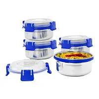 Durable Stainless Steel Microwave Safe Containers With Lid For Kitchen Food Storage Pack Of 4-thumb3