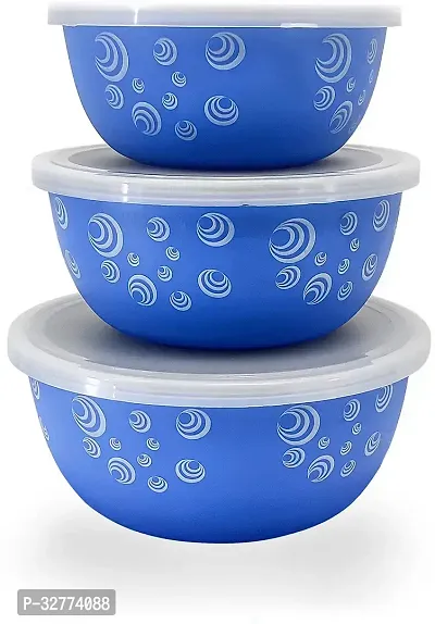 Durable Stainless Steel Microwave Safe Containers With Lid For Kitchen Food Storage Pack Of 3