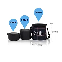 Zaib Airtight Microwave Safe Food Container, Lunch Box Set Keep Food Hot Very Long Time-thumb1