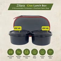 Zillara Microwave Safe Red colored Stainless Steel Lunch Box for Office Men  Women Set of 2 Capacity: 500 ML each-thumb4