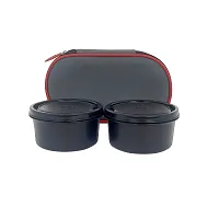 Zillara Microwave Safe Red colored Stainless Steel Lunch Box for Office Men  Women Set of 2 Capacity: 500 ML each-thumb2