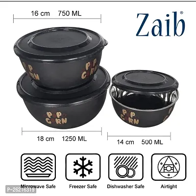 Zaib Premium Series Preserve  Serve: The Elite Collection of Food Bowls, Airtight Microwave Safe Re-heating Set 3-thumb5