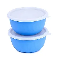 Zaib Airtight Stainless Steel food and snacks Storage bowl, fridge container each container 500ml pack of 2, Microwave Safe Easy to Reheating food-thumb3