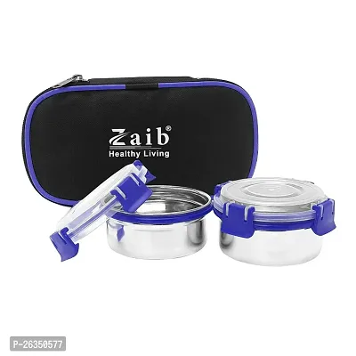 Zaib Capsule lunch box for kids and school 100% airtight steel each 300ml stainless steel container