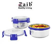 Zaib Capsule lunch box for kids and school 100% airtight steel each 300ml stainless steel container-thumb2