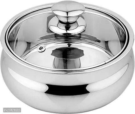 Glass Casserole Keep Food hot, saving casserole 900ml capacity, Stainless steel with glass Lid Casserole corrosion resistance-thumb4