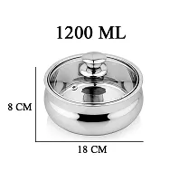 Casserole hot box for food serving and roti stock 1200ml Capacity, Keep Food hot, Made of stainless steel double wall-thumb2