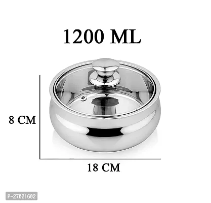 Casserole hot box for food serving and roti stock 1200ml Capacity, Keep Food hot, Made of stainless steel double wall-thumb3