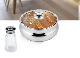 Casserole hot box for food serving and roti stock 1200ml Capacity, Keep Food hot, Made of stainless steel double wall-thumb1