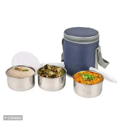 Zaib airtight steel lunch box for office and school / keep food hot /hand strip easy to expand height each 250ml