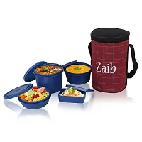 Zaib Premium Series Preserve  Serve: The Elite Collection of Food tiffin, Airtight Microwave Safe Re-heating capacity- 600ml, 400ml ,250ml ,100ml-thumb2