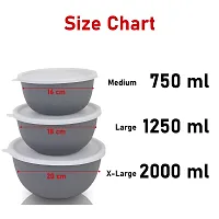 Microwave Safe Bowl Euro Bowl Set with Lid for Kitchen | Food Storage Container with lid set of 3-thumb4