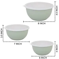 Microwave Safe Bowl Euro Bowl Set with Lid for Kitchen | Food Storage Container with lid set of 3-thumb3