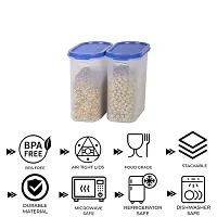 Plastic Air Tight Kitchen Storage Container -1800MLx 2Pcs-thumb1