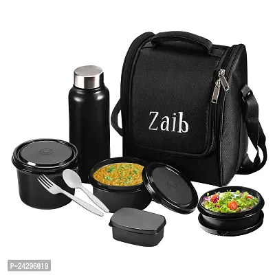 Zaib Office lunch box with bottle / airtight container spill proof and premium quality Bag-thumb4