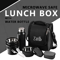 Zaib Office lunch box with bottle / airtight container spill proof and premium quality Bag-thumb1