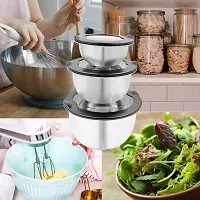 Oven Safe Stainless Steel Mixing Bowl set of 3 Pcs-thumb2