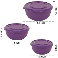 Zaib Premium Series Preserve  Serve: The Elite Collection of Food Bowls, Airtight Microwave Safe Re-heating Set 3-thumb4