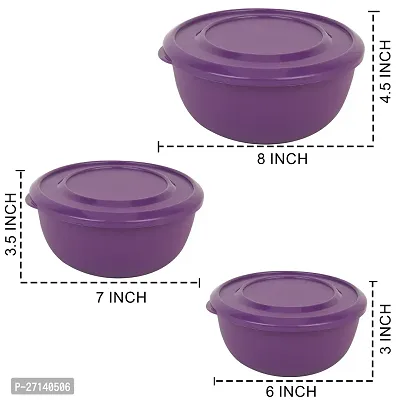 Zaib Premium Series Preserve  Serve: The Elite Collection of Food Bowls, Airtight Microwave Safe Re-heating Set 3-thumb5