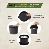 Zaib Microwave Safe Tiffin container only Capacity 600ml Airtight and double wall keep food hot quantity-1-thumb1