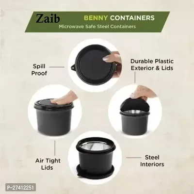 Zaib Microwave Safe Tiffin container only Capacity 600ml Airtight and double wall keep food hot quantity-1-thumb2
