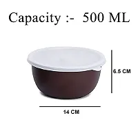 Zaib Food Storage container capacity 500ml pack of 1 multiple use as fridge container snacks and microwave reheating bowl-thumb1