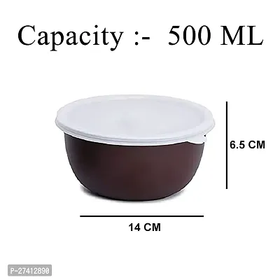 Zaib Food Storage container capacity 500ml pack of 1 multiple use as fridge container snacks and microwave reheating bowl-thumb2