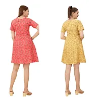 Cozke Enterprise||Western Dresses for Women||Exclusive Round Neck Ladies Dress Combo||Round Neck Dress-thumb1