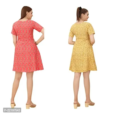 Cozke Enterprise||Western Dresses for Women||Exclusive Round Neck Ladies Dress Combo||Round Neck Dress-thumb2