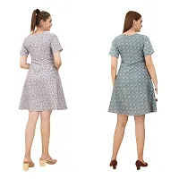 Cozke Enterprise||Printed Western Dress for Women||Cotton Straight Dresses||Straight Ladies Dress Combo-thumb1