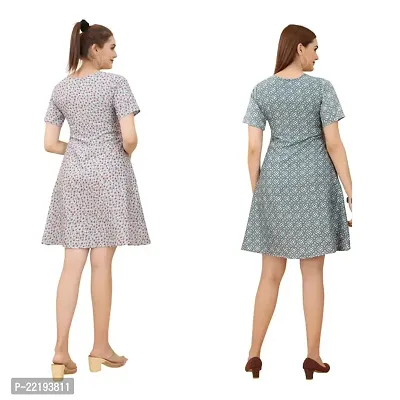 Cozke Enterprise||Printed Western Dress for Women||Cotton Straight Dresses||Straight Ladies Dress Combo-thumb2