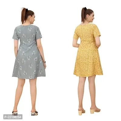Cozke Enterprise||Western Dresses for Women||Trending 3 by 4 Sleeves Ladies Dress Combo||Knee Length Ladies Dress Combo-thumb2