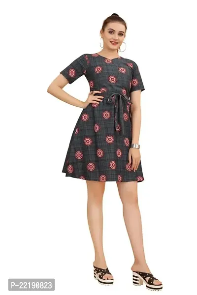 Cozke Enterprise||Midi Dress for Women||Affordable Dresses for Girls||Cotton Printed Ladies Dresses-thumb0