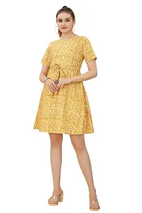 Cozke Enterprise||Midi Dress for Women||Affordable Dresses for Girls||Cotton Printed Ladies Dresses-thumb3