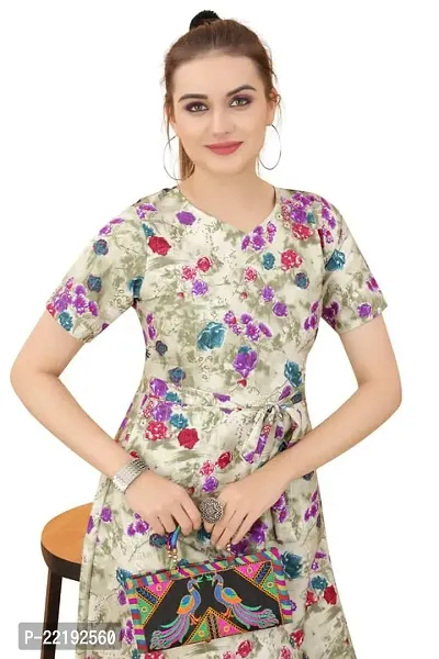 Cozke Enterprise||Printed Western Dress for Women||Casual Dress||Affordable 3 by 4 Sleeves Dress-thumb4