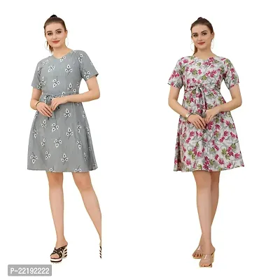 Cozke Enterprise||Western Dresses for Women||Trending 3 by 4 Sleeves Ladies Dress Combo||Knee Length Ladies Dress Combo