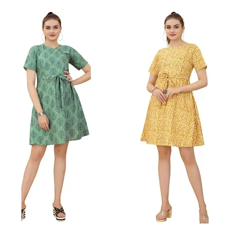 Cozke Enterprise||Western Dresses for Women||Cotton Straight Ladies Dress Combo||Affordable Crepe Ladies Dress Combo